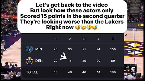 Rigged MINNESOTA TIMBERWOLVES 33-15 SECOND QUARTER VS DENVER NUGGETS GAME 2 ALL I CAN DO IS LAUGH