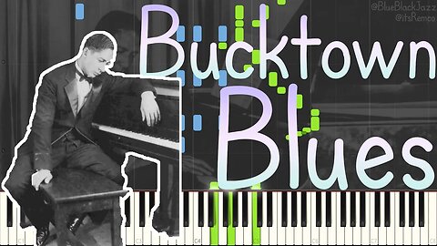 Jelly Roll Morton - Bucktown Blues 1924 (Ragtime / Classic Jazz Piano Synthesia)