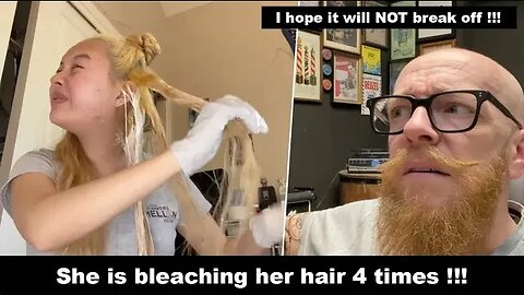 She bleached it 4 times !!! Hairdresser reacts to hair fail