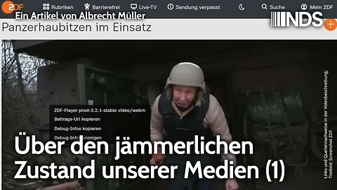 Über den jämmerlichen Zustand unserer Medien (1) | Albrecht Müller | NDS-Podcast