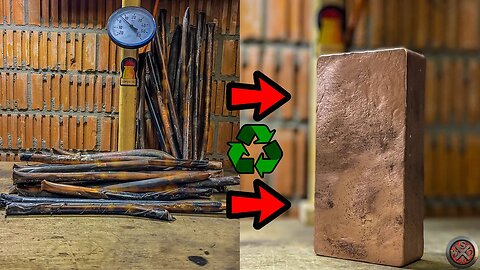 FROM PIPES TO INGOT: A Fascinating Journey of Melting Copper #copper #melting #devilforge