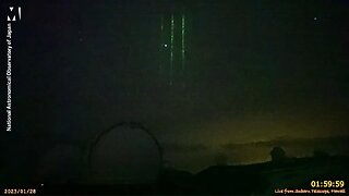 Suspected Chinese "environment monitoring satellite" beams green laser from space over Hawaii.