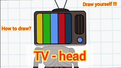 TV - head !!! Draw quickly, easily, simply! Step-by-step drawing.