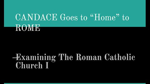 Going "Home" To Rome: Growing Up Roman Catholic in Nigeria & Examining her Teachings 1