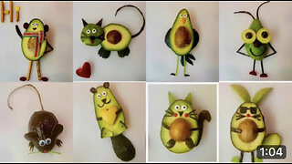 Make simple fruit decoration with avocado/ easy food art #art #craft