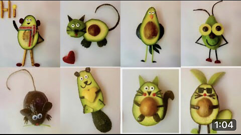 Make simple fruit decoration with avocado/ easy food art #art #craft