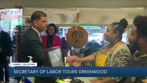 U.S. Sec. of Labor Marty Walsh visits Greenwood District