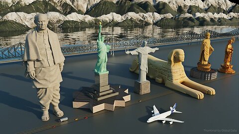 Tallest Statue Size Comparison | 3d Animation Comparison | Real Scale Comparison