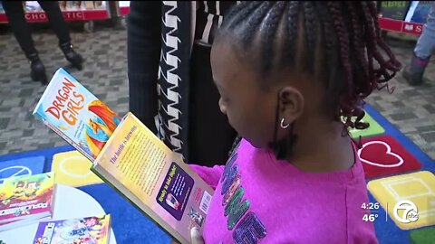 Book donation event at Pepper Elementary