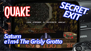 Quake (Sega Saturn) - E1M4: The Grisly Grotto (Secret Exit)