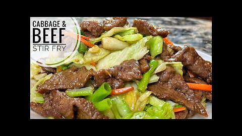 Cabbage And Beef Stir Fry | Tender And Juicy Beef And Vegetable Stir Fry Without Oyster Sauce
