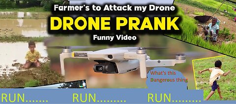 Funny Drone Prank on villegers