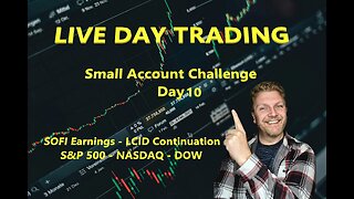 LIVE DAY TRADING | $2.5k Small Account Challenge - Day 10 | S&P500 | $NASDAQ | $TSLA | $BZFD |