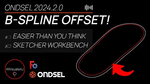 ⚡ Ondsel Tutorial - FreeCAD B Spline - FreeCAD Sketcher - Ondsel FreeCAD Offset Sketch | #Shorts