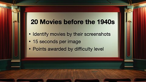 Guess 20 Movies From Their Screenshots: Pre-1940s