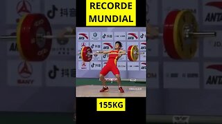 RECORDE MUNDIAL de Arranco. 155kg de Huang Minhao (67kg). #Shorts