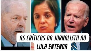 jornalista Vera Magalhães faz críticas ao Lula o encontro com o Presidente americano Joe biden