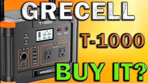 GRECELL T1000 Portable Power Station 999Wh Solar Powered Generator PD 60W Fast Charging