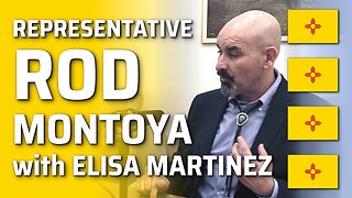 Representative Rod Montoya with Elisa Martinez