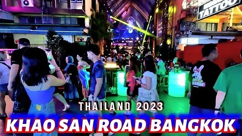[4K] Khaosan Road Bangkok Nightlife 2023 | Bangkok walking tour at night