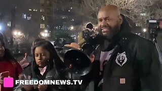 BLM Leader Hawk Newsome says F Peace in Union Square NYC