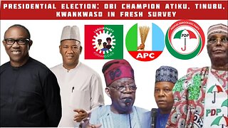 Presidential Election: Obi Champion Leads Atiku, Tinubu, Kwankwaso In Fresh Survey