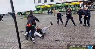 Mannheim Polizei erschießt Messer-Moslem!: Islam-Aufklärer Stürzenberger liegt blutend am Boden