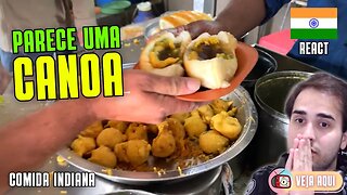 VADA PAV SERVIDO de uma FORMA DIFERENTE! Reagindo a COMIDAS DE RUA INDIANAS | Veja Aqui Reacts