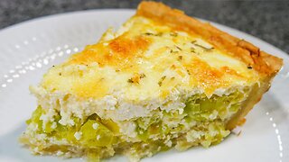 EASY LEEK QUICHE RECIPE IDEA FOR MAKE AT HOME. You will be surprised with the result!