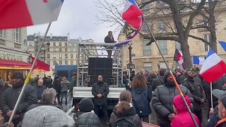 Manifestation "Macron destitution !", Place des Victoires à Paris le 14/01/2023 - Vidéo discours 6