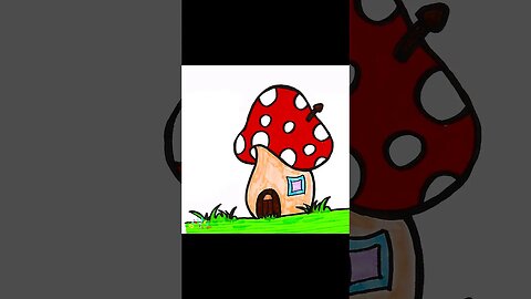 Drawing and Coloring a Mushroom!