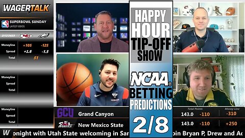 College Basketball Picks, Predictions and Odds | Happy Hour Tip-Off Show for February 8