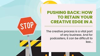Pushing Back: How to Retain Your Creative Edge in a Tense World