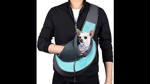 WOYYHO Pet Dog Sling Carrier Puppy Sling Bag Small Dogs Cats Carrier Adjustable Strap Mesh Hand...