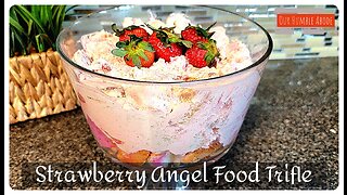 Strawberry Angel Food Trifle