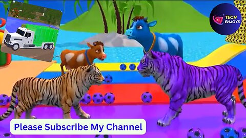 Cartoon Challenge Video Duck, Monkey, Piglet, chicken, buffalo, lion, cow, Sheep | Funny Animal 2024