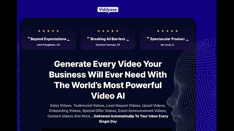 Viddyoze AI Demo: the World's Most Advanced Video AI to Create Every Video Your Business Demands