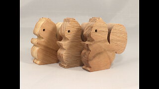 Handmade Wood Toy Squirrel Cutout Unfinished 1329972964