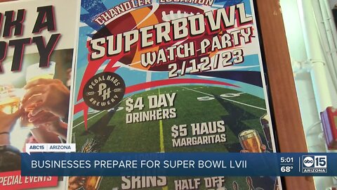 Valley businesses put on final touches two weeks before Super Bowl 57