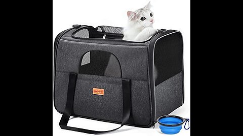2021 New Pet Carrier Bag, Portable Cat Carrier Bag, Removable Mat and Breathable Mesh, Foldable...