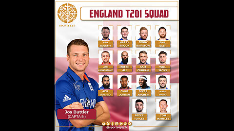 England Cricket Team's ICC T20 World Cup 2024 Squad !