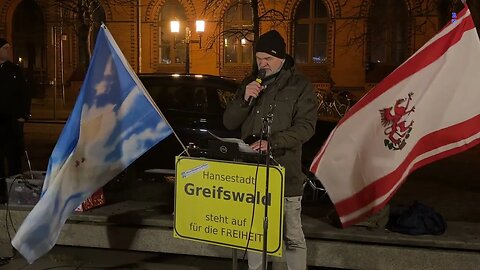 Greifswald - Uwe - Redebeitrag es ist noch ein ungelöstes Problem 13-02- 2023