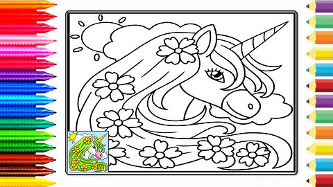 Painting and coloring a beautiful white horse