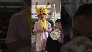 Loves her Pikachu hat #cute