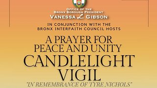 A prayer for peace& unity candlelight vigil in Remembrance of #tyrenichols Bronx Borough Hall 2/1/23