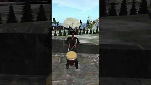 Custom animated djembe with audio sample created in Second Life