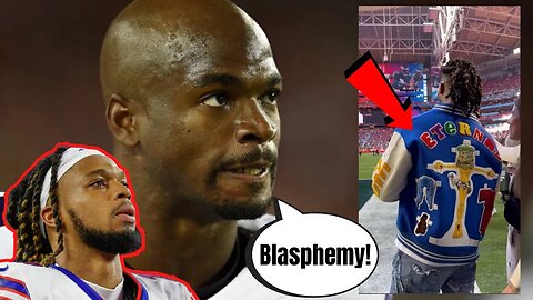 Bills Safety DAMAR HAMLIN BLASTED by NFL Legend Adrian Peterson Over Blasphemous JACKET!