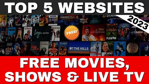 Top 5 Streaming Websites For FREE MOVIES & TV SHOWS / 100% Legal in 2023!