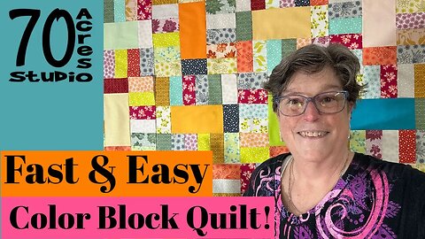 Blocky Blocks, Color Blocks, Fast & Easy Quilt Tutorial!