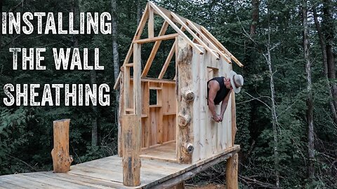 S2 EP8 | HOBBIT STYLE OUTDOOR COMPOST TOILET | INSTALLING THE WALL SHEATHING
